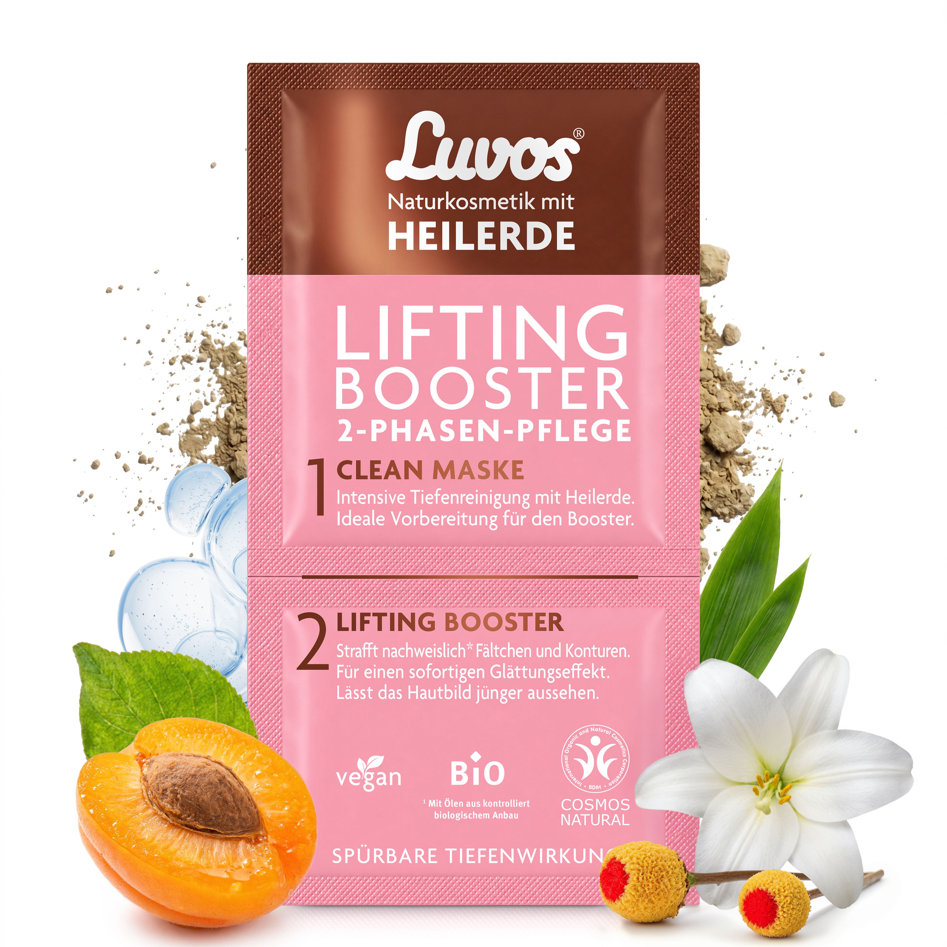 Luvos® Heilerde Naturkosmetik Clean-Maske mit Lifting-Booster (10 Stück)