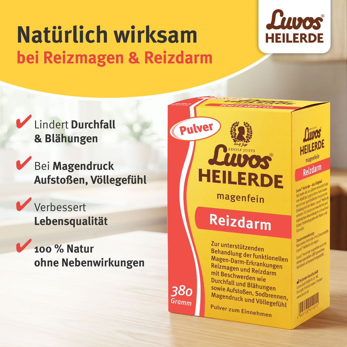 Luvos® Heilerde magenfein Reizdarm Pulver, 380g