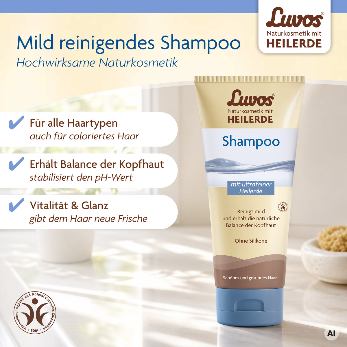 Bild 3 Luvos® Heilerde Naturkosmetik Haar-Shampoo, 200ml