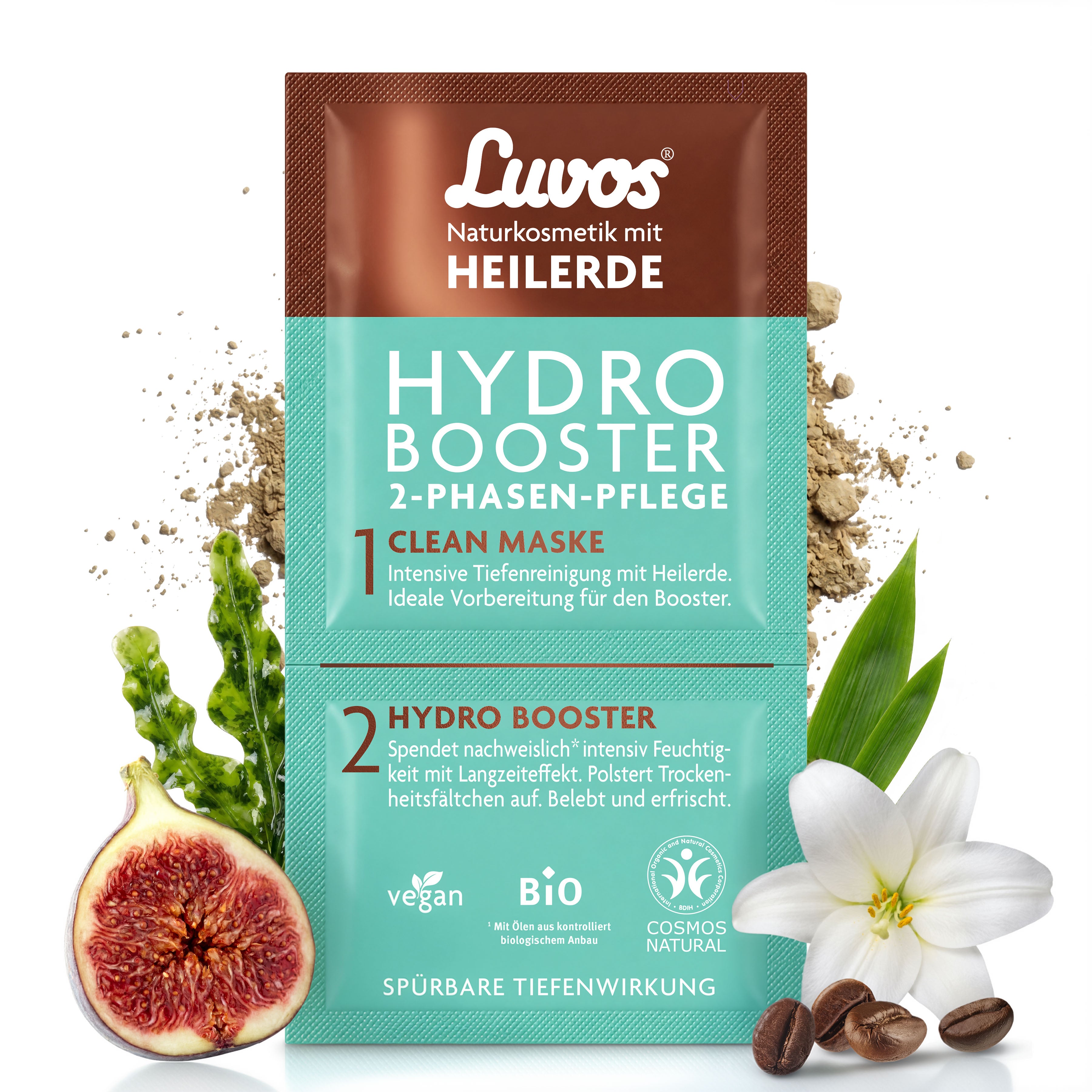 Luvos® Heilerde Naturkosmetik Clean-Maske mit Hydro-Booster (10 Stück)