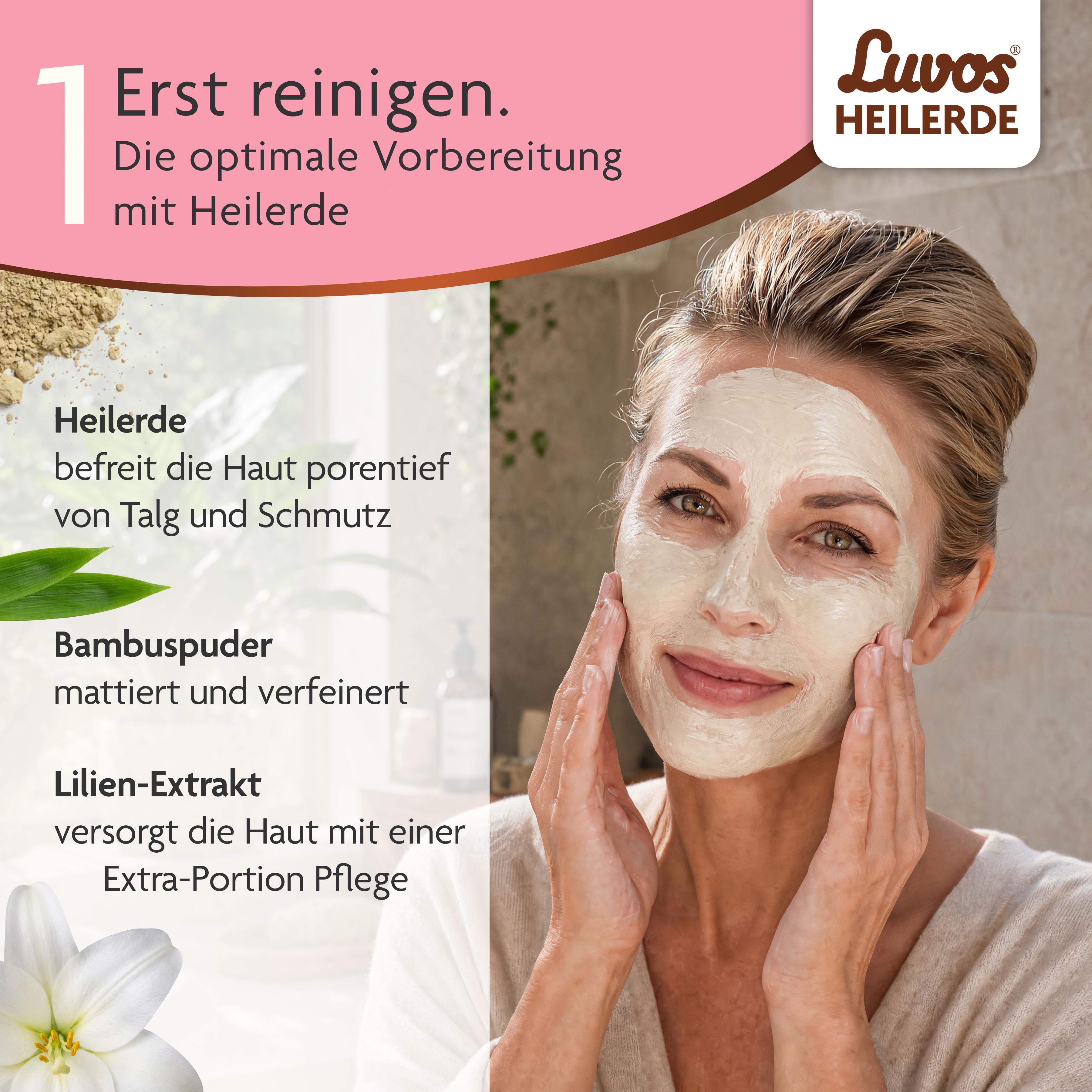 Luvos® Heilerde Naturkosmetik Clean-Maske mit Lifting-Booster (10 Stück)